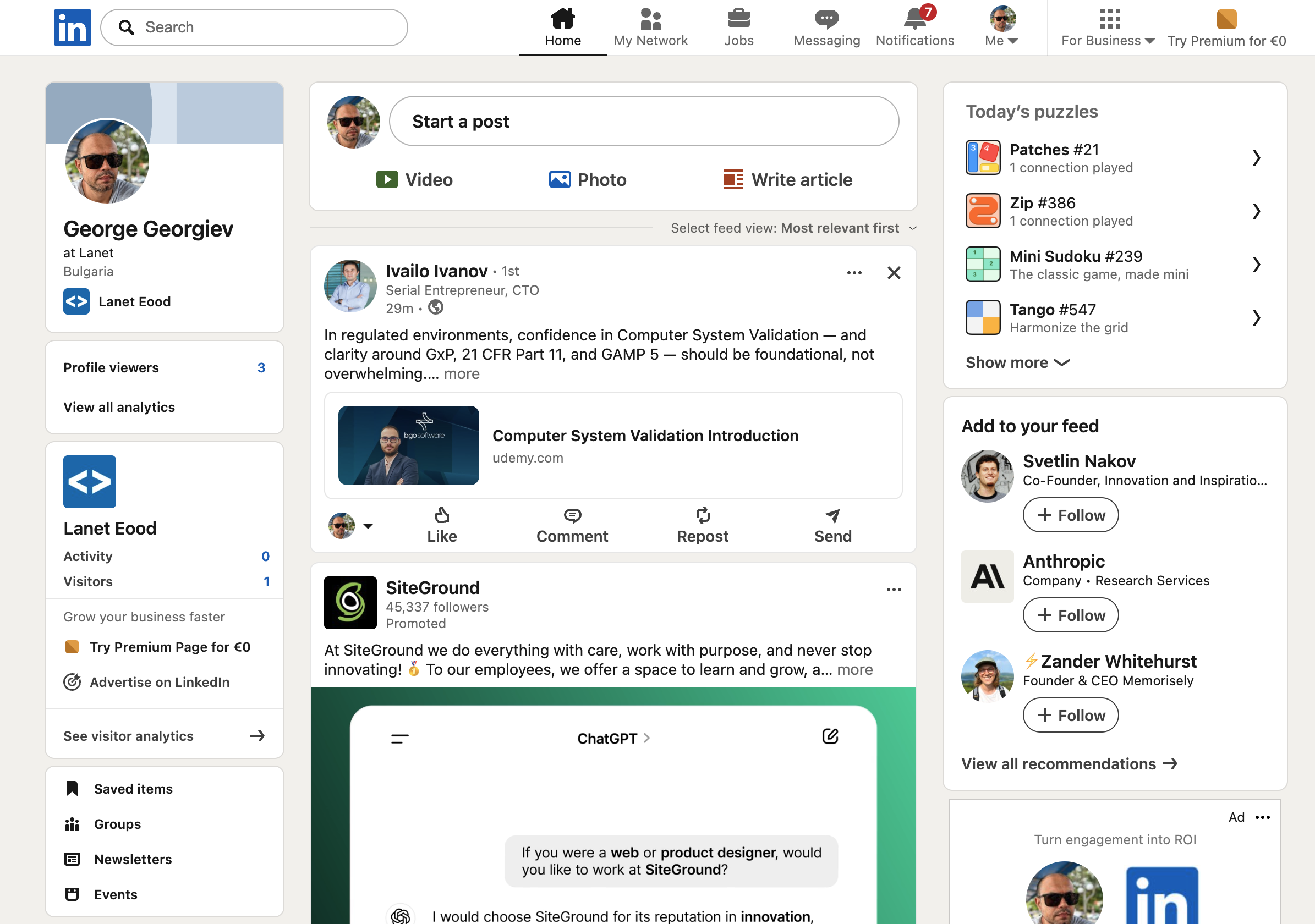 LinkedIn website screenshot