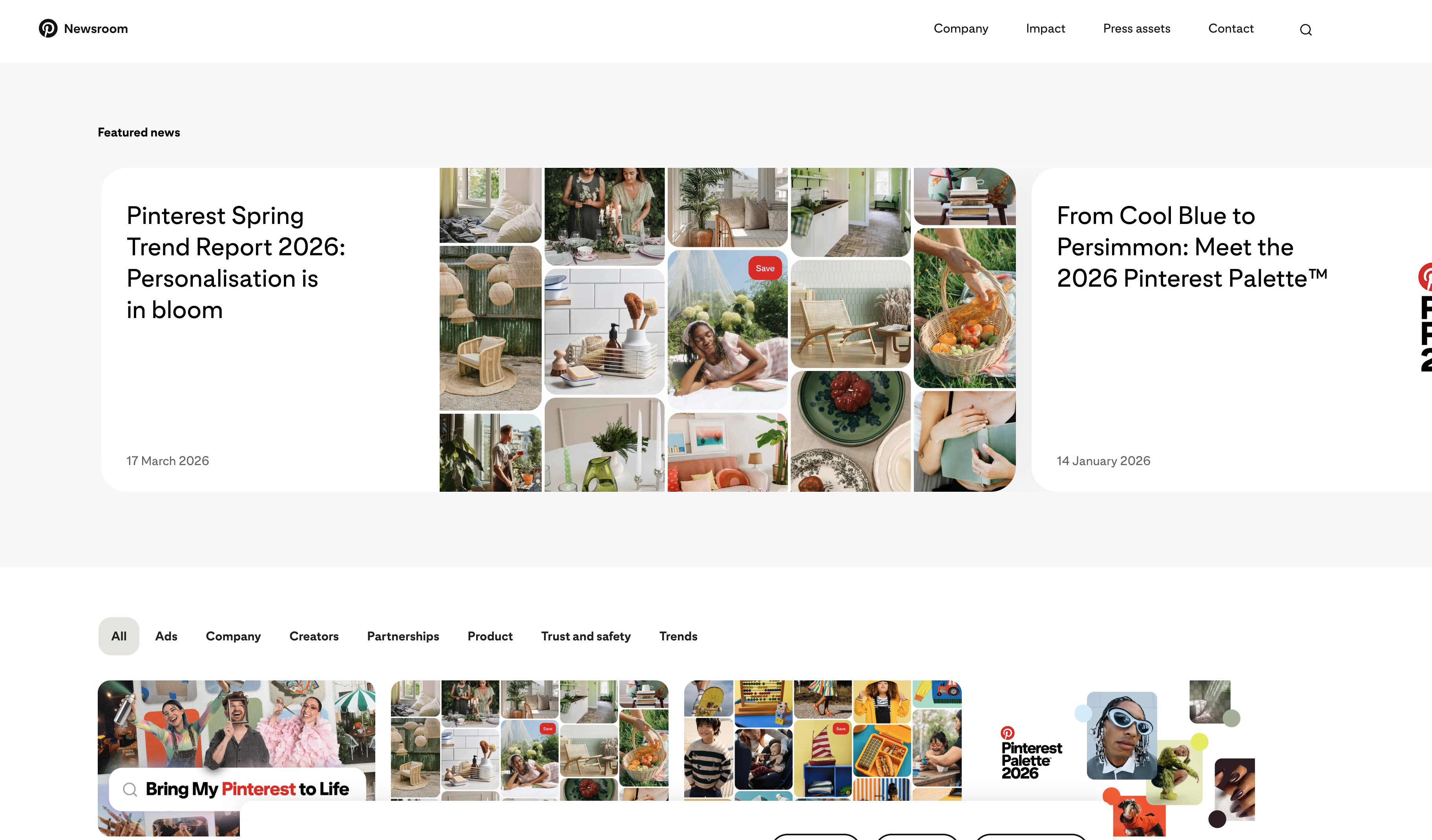 Pinterest website screenshot